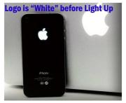 Near Luminescent Logo Light Up LED Light Mod Kit BLACK/White for Apple iPhone 4 4G 06