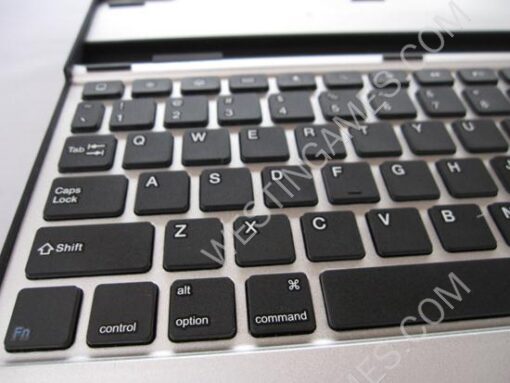 Mobile Aluminum Wireless Bluetooth Keyboard with USB Cable for iPad 2 / New iPad - Black - Image 2