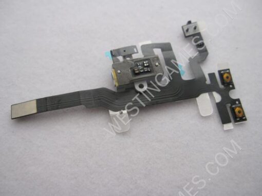 Headphone Audio Jack Flex Cable & Volume Control Flex Cable for iPhone 4S - White - Image 4