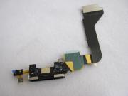 Charging Port Flex Cable Spare Part Black for iPhone 4G (Pulled)