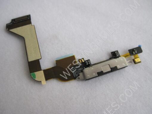 Charging Port Flex Cable Spare Part Black for iPhone 4G (Pulled) - Image 2