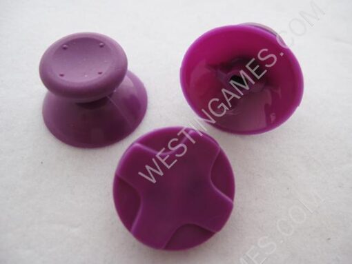 XBOX 360 Controller D-PAD Analog Joystick Thumbstick Cap 3 Set - Purple