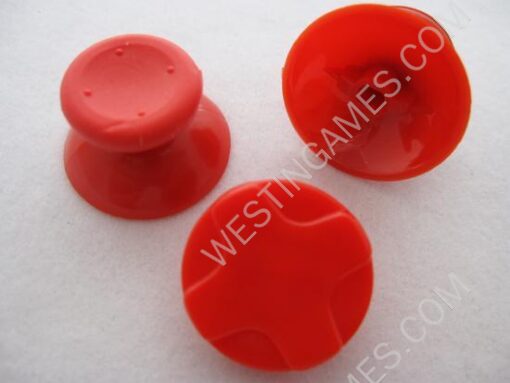 XBOX 360 Controller D-PAD Analog Joystick Thumbstick Cap 3 Set - Red