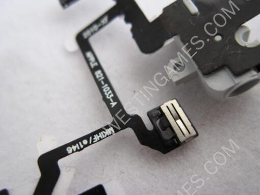 Headphone Audio Jack Flex Cable White For iPhone 4G - Image 3