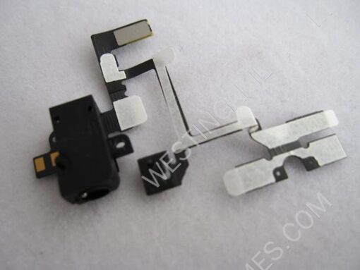 Headphone Audio Jack Flex Cable Black For iPhone 4G