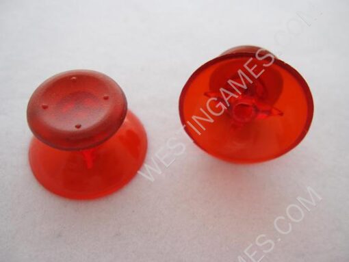 XBOX 360 Controller D-PAD Analog Joystick Thumbstick Cap 3 Set - Transparent Red - Image 2