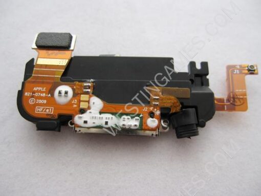 Charger Port Dock Flex Cable with Antenna Speaker Mic for iPhone 3GS - Black