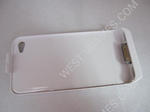 1800mah External Power Pack Battery Charger Stand Case Cover for iPhone 4 4S - White - Image 2