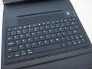 Wireless Bluetooth Silicon Keyboard Leather Case Cover for iPad 2 /3 - Dark Blue 03