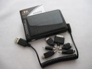 Solar Mobile Charger + 5000mAH Power Bank for iPad/iPhone/Mobile Phone/MP4/GPS - Black
