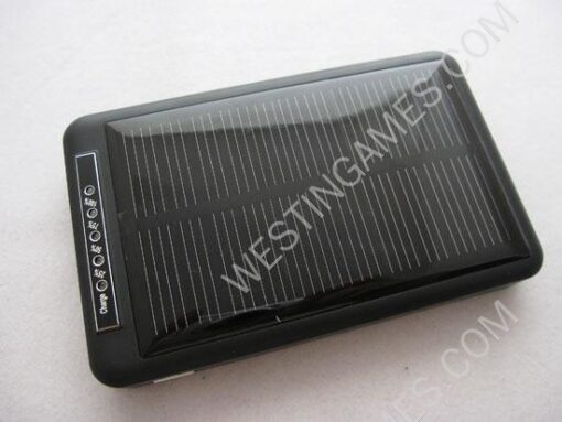 Solar Mobile Charger + 5000mAH Power Bank for iPad/iPhone/Mobile Phone/MP4/GPS - Black - Image 2