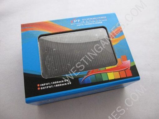 Solar Mobile Charger + 5000mAH Power Bank for iPad/iPhone/Mobile Phone/MP4/GPS - Black - Image 6