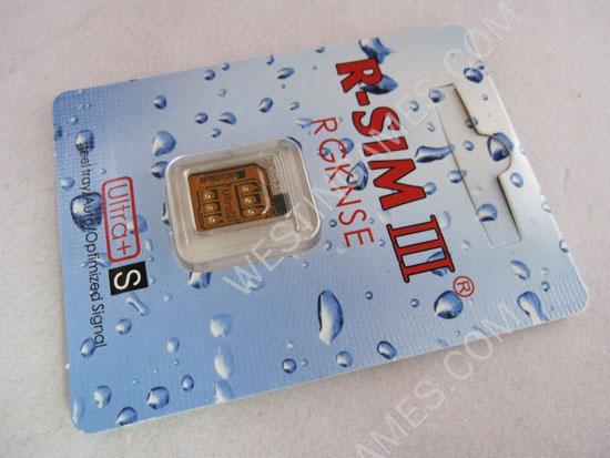 RGKNSE iOS5-4S R-SIM III Ultra S Unlock Sim Card For iPhone 4S 5.11/5.1/5.0