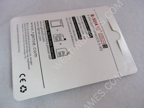 RGKNSE iOS5-4S R-SIM III Ultra S Unlock Sim Card For iPhone 4S 5.11/5.1/5.0 03