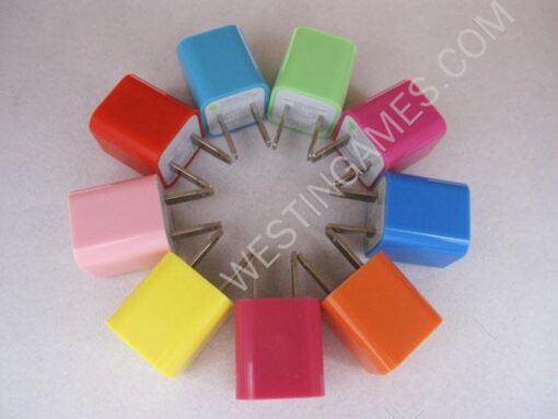USB Power Charger Adapter White for iPhone 4/4S US Plug (Colors)