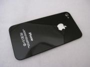Replacement Complete iPhone 4S Glass Back Cover Housing - Black (OEM)