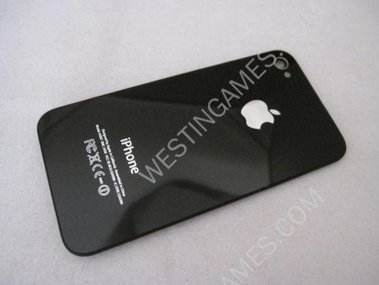 Replacement Complete iPhone 4S Glass Back Cover Housing - Black (OEM)