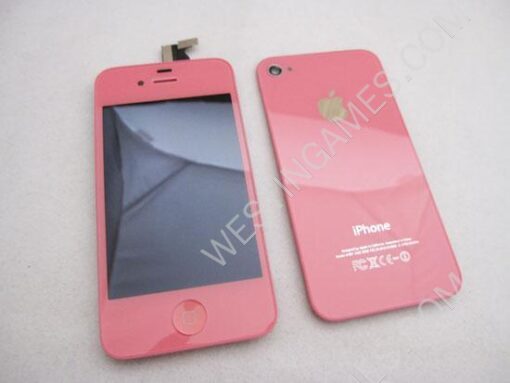 Full LCD Screen + Touch Screen Display Digitizer Assembly with Back Cover for iphone 4S - Pink