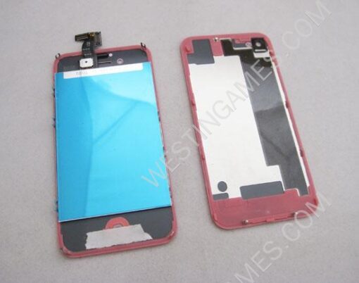 Full LCD Screen + Touch Screen Display Digitizer Assembly with Back Cover for iphone 4S - Pink - Image 2