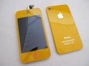 Full LCD Screen + Touch Screen Digitizer Assembly with Back Cover for iphone 4S - Light Orange