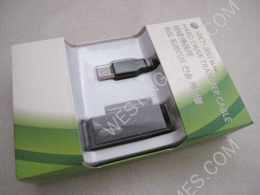 USB Hard Drive HDD Transfer Cable Kit Black for XBOX 360 Slim
