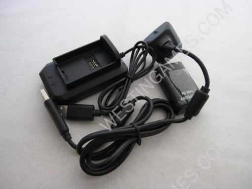 4 in 1 Battery Charging Kit with 4800mAH Battery Recharger Pack for XBOX360 & Slim - Black - Image 2