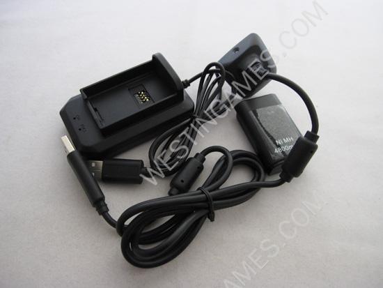 4 in 1 Battery Charging Kit with 4800mAH Battery Recharger Pack for XBOX360 & Slim - Black - Image 2