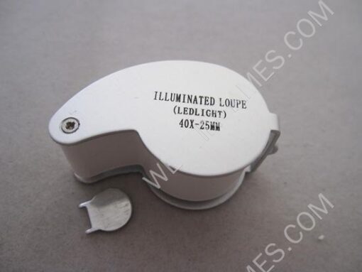 2 LED Light 40X-25mm Illuminated Whistle Shape Loupe Magnifying Glass Magnifier - Image 3