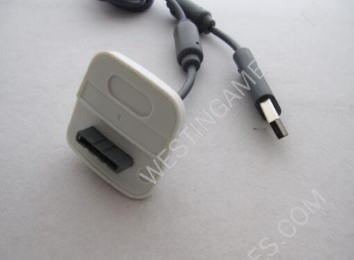 1.8M USB Play & Charger Charging Cable Without Pack for XBOX360 Wireless Controller - White - Image 2