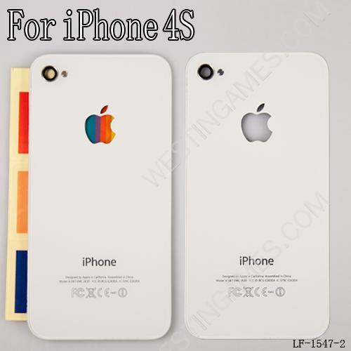 Luminescent Logo Glow Light Mod Kit By LED Panel & Fixing Sticker for iPhone 4S - Black/White - Image 3