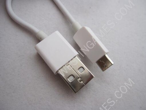 1M USB Data & Charging Cable V8 for HTC/Samsung Mobile Phone - White - Image 2