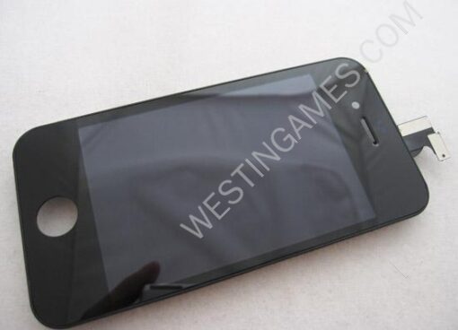 LCD Screen And Touch Screen Digitizer Glass Frame Assembly for Apple iPhone 4 - Black