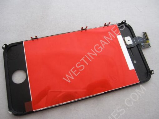 LCD Screen And Touch Screen Digitizer Glass Frame Assembly for Apple iPhone 4 - Black - Image 2