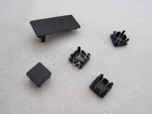Replacement Screws Feet Plastic Cover Cap Set for PS3 Slim Housing Shell - Black (5 Piece)