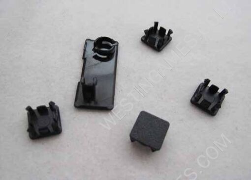 Replacement Screws Feet Plastic Cover Cap Set for PS3 Slim Housing Shell - Black (5 Piece) - Image 2