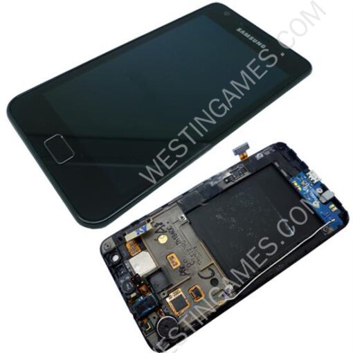 Complete Samsung Galaxy S2 i9100 LCD Screen +Touch Digitizer with Frame/Button Assembly - Black