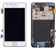 Complete Samsung Galaxy S2 i9100 LCD Screen +Touch Digitizer with Frame/Button Assembly - White