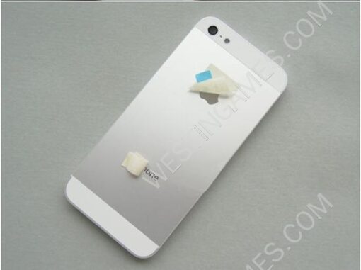 Battery Cover Back Housing with Middle Frame and Glass for iPhone 5 5G - White (A) - Image 2