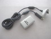 New 4800Mah Play and Charge Cable + Battery Kit for XBOX360 & Slim - White (Neutral) 02