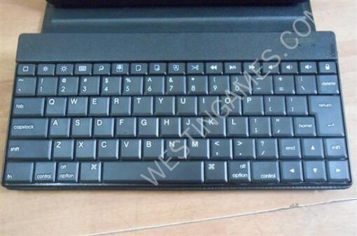 84-Key Wireless Bluetooth ABS Keyboard Leather Case Cover for New iPad 2/3 - Black - Image 3