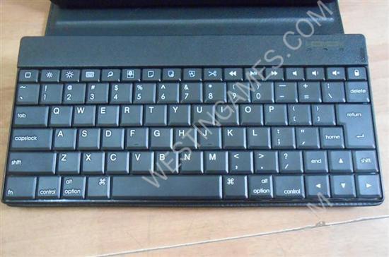 84-Key Wireless Bluetooth ABS Keyboard Leather Case Cover for New iPad 2/3 - Black - Image 3