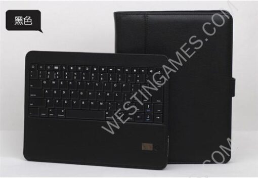 New Wireless Bluetooth Keyboard Leather Case With Stand Detachable for New iPad 3 /iPad 2 - Black