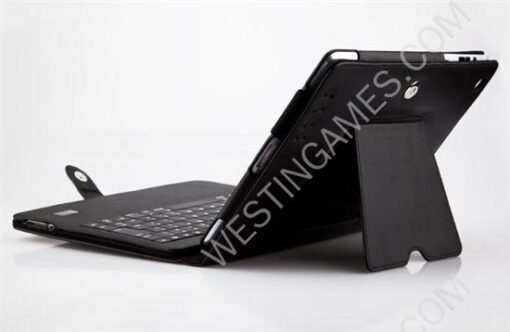New Wireless Bluetooth Keyboard Leather Case With Stand Detachable for New iPad 3 /iPad 2 - Black - Image 2