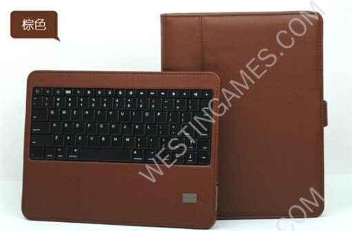 New Wireless Bluetooth Keyboard Leather Case With Stand Detachable for New iPad 3 /iPad 2 - Brown