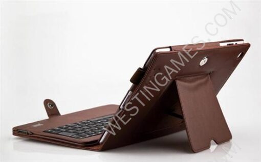 New Wireless Bluetooth Keyboard Leather Case With Stand Detachable for New iPad 3 /iPad 2 - Brown - Image 2