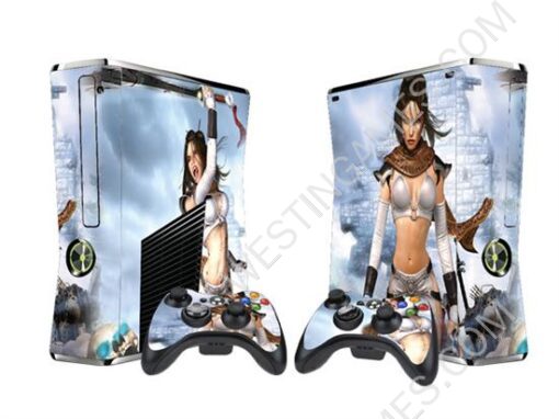 Crystal Epoxy Skin Sticker Colourful for XBOX 360 Slim Console w/ 2 Controller Skin - 246 Themes - Image 4