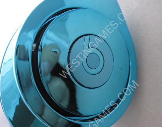 Monster Beats by Dr. Dre Studio Over-Ear Headphone Quality Sound Mirror Chrome- Light Blue (A Grade) 05