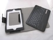 PU Leather Foilo Case with Detachable Bluetooth Keyboard for iPad Mini - Black