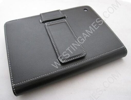 PU Leather Foilo Case with Detachable Bluetooth Keyboard for iPad Mini - Black - Image 3
