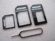 4 in 1 NOOSY Nano Sim to Micro / Standard SIM Card Adapter & Eject Pin For iPhone 5 iPhone 4S 4 3GS 02